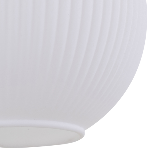 Lampada da bagno a sospensione sfera di vetro bianco ambra parti in oro